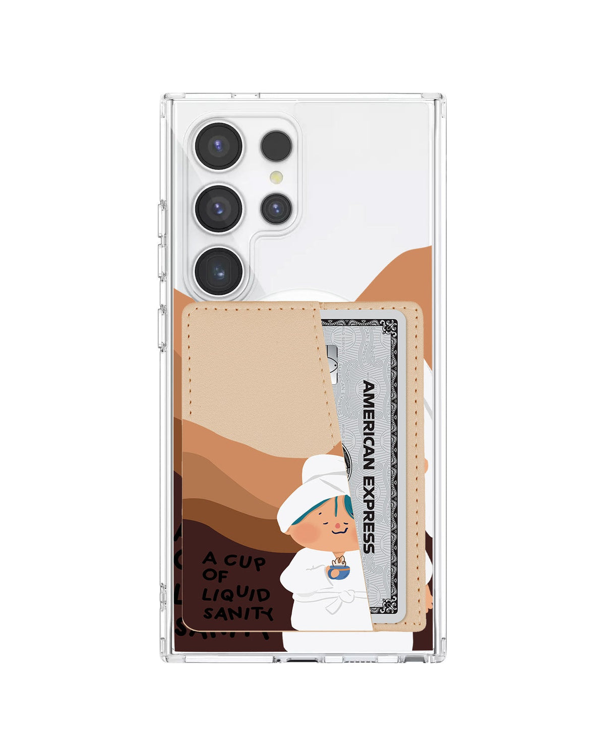 Android Leather Wallet Case - Shower Time