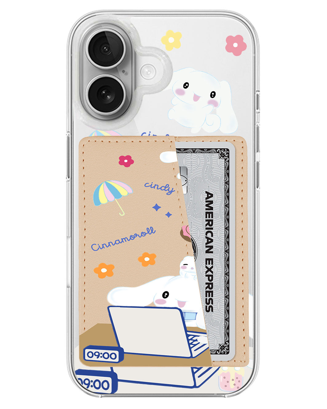 iPhone Leather Wallet Case - Hard Work Cinnamoroll