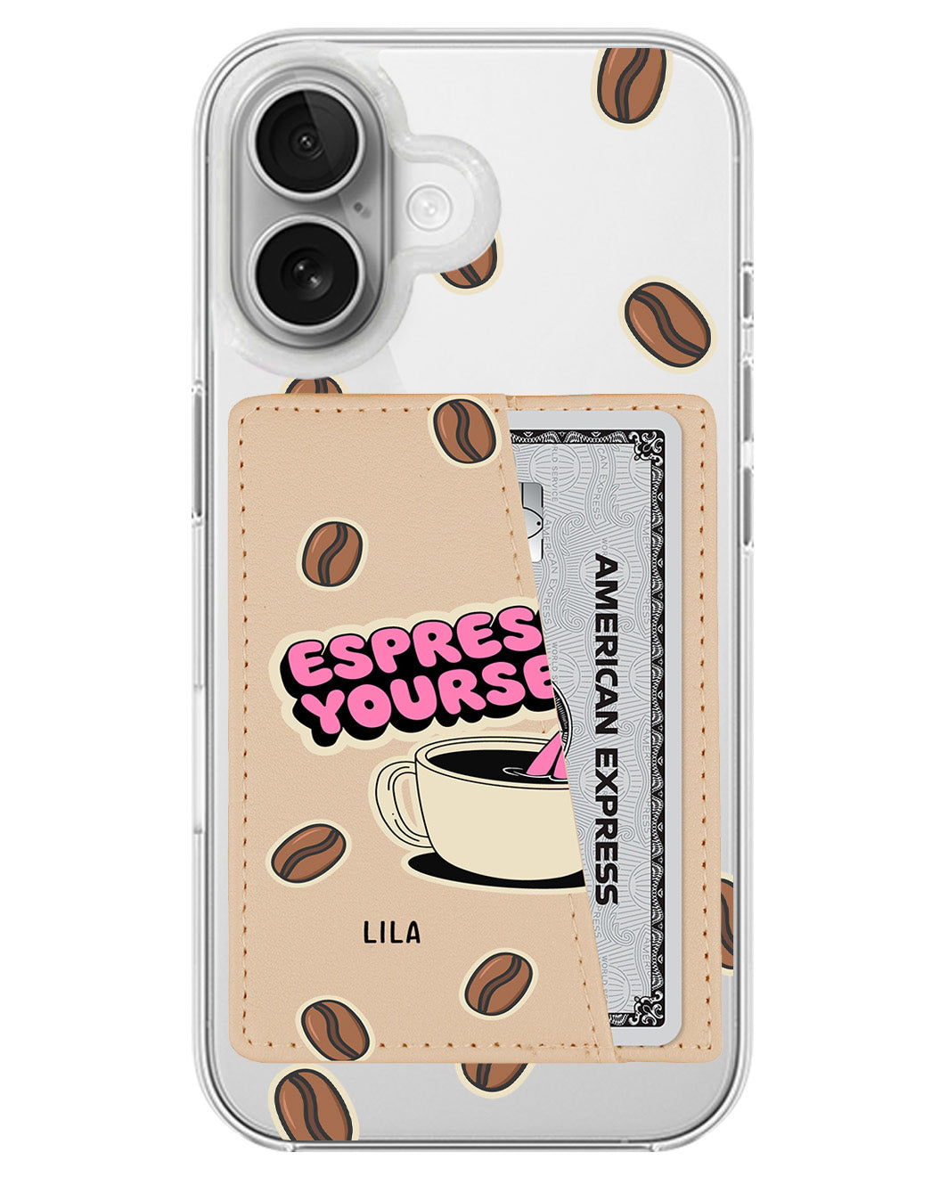 iPhone Leather Wallet Case - Espresso Yourself