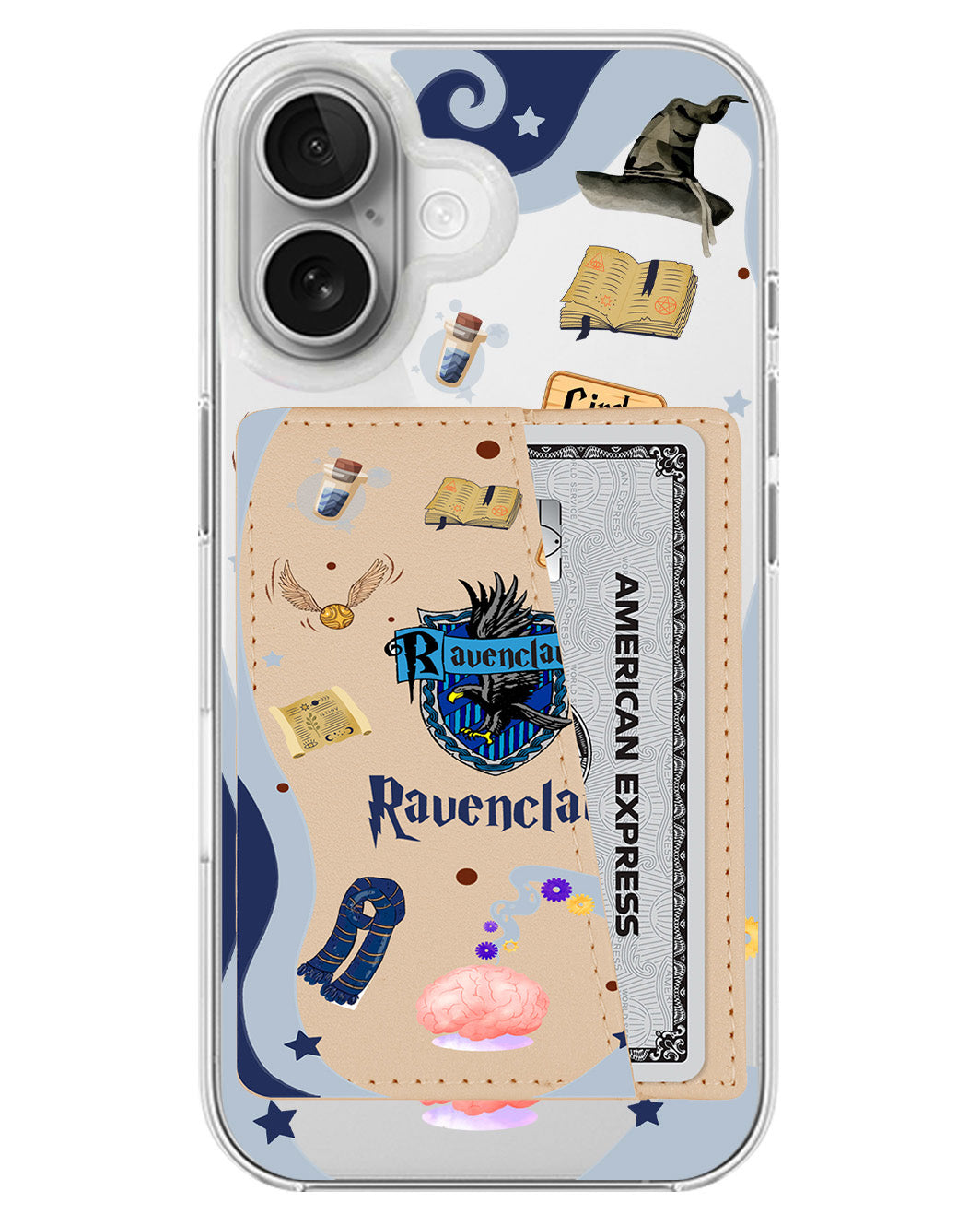 iPhone Leather Wallet Case - Ravenclaw