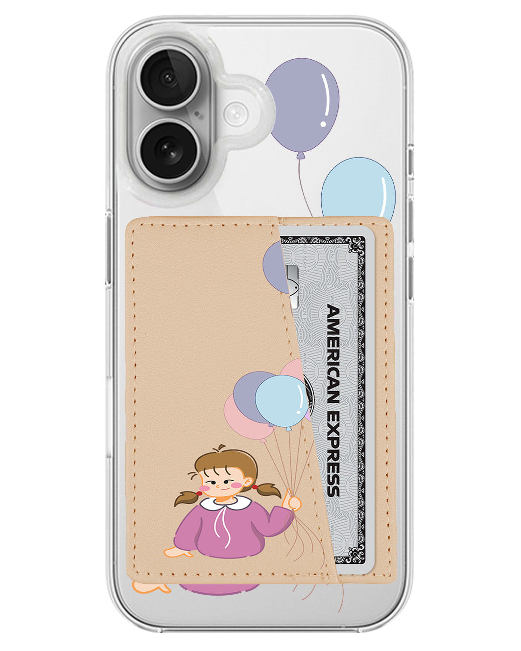 iPhone Leather Wallet Case - Lily