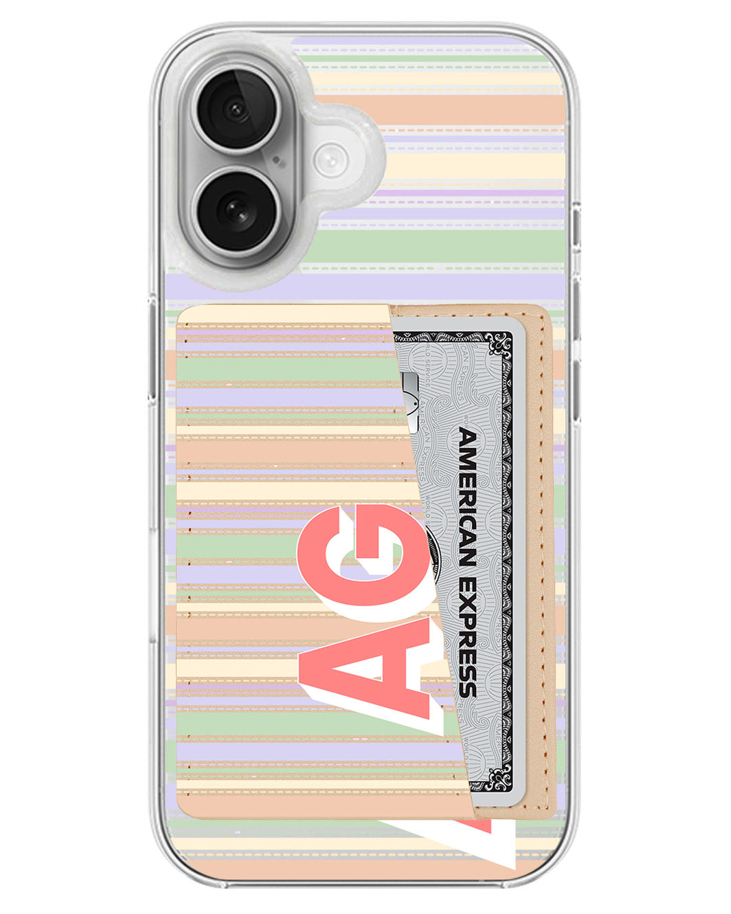 iPhone Leather Wallet Case - Dreamy Pastels 1