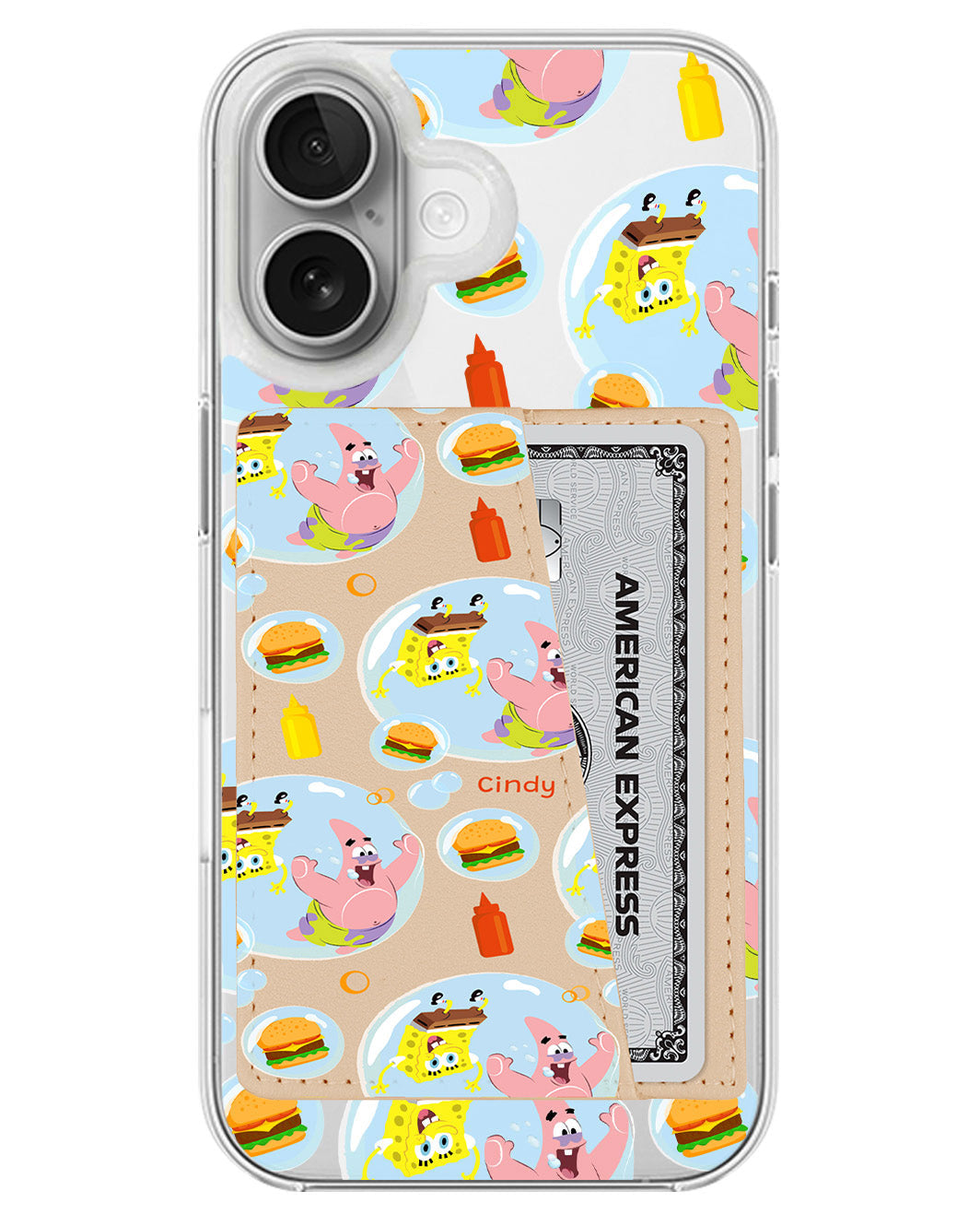 iPhone Leather Wallet Case - Bubble Patty