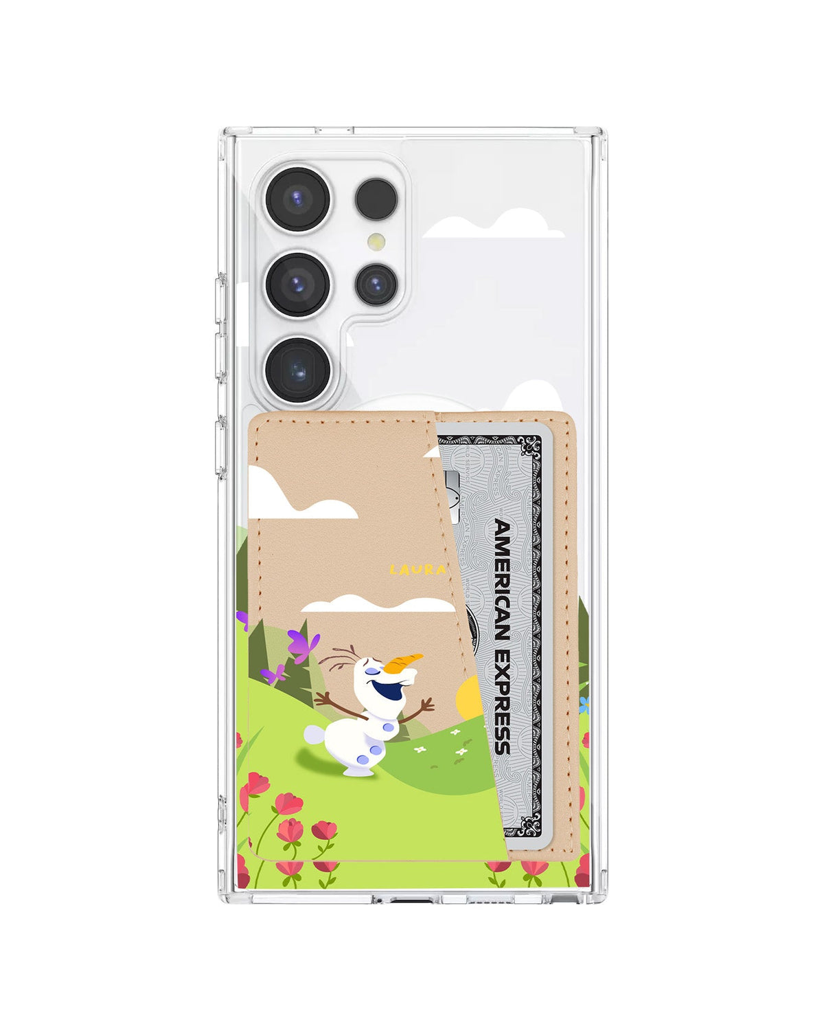 Android Leather Wallet Case - Olaf Love Spring