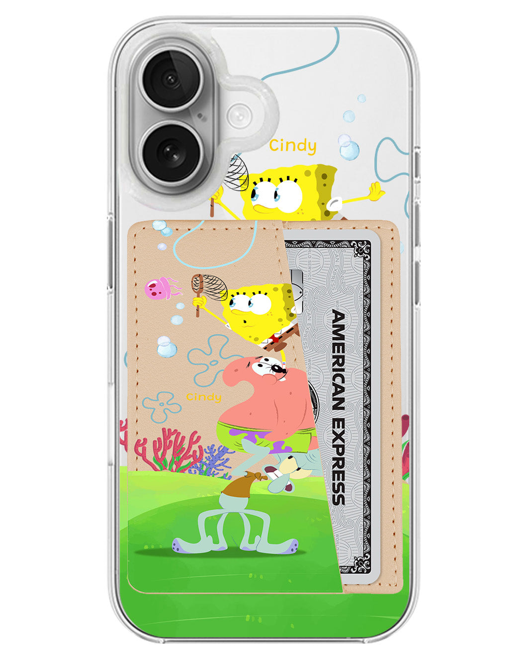 iPhone Leather Wallet Case - Spongebob 1