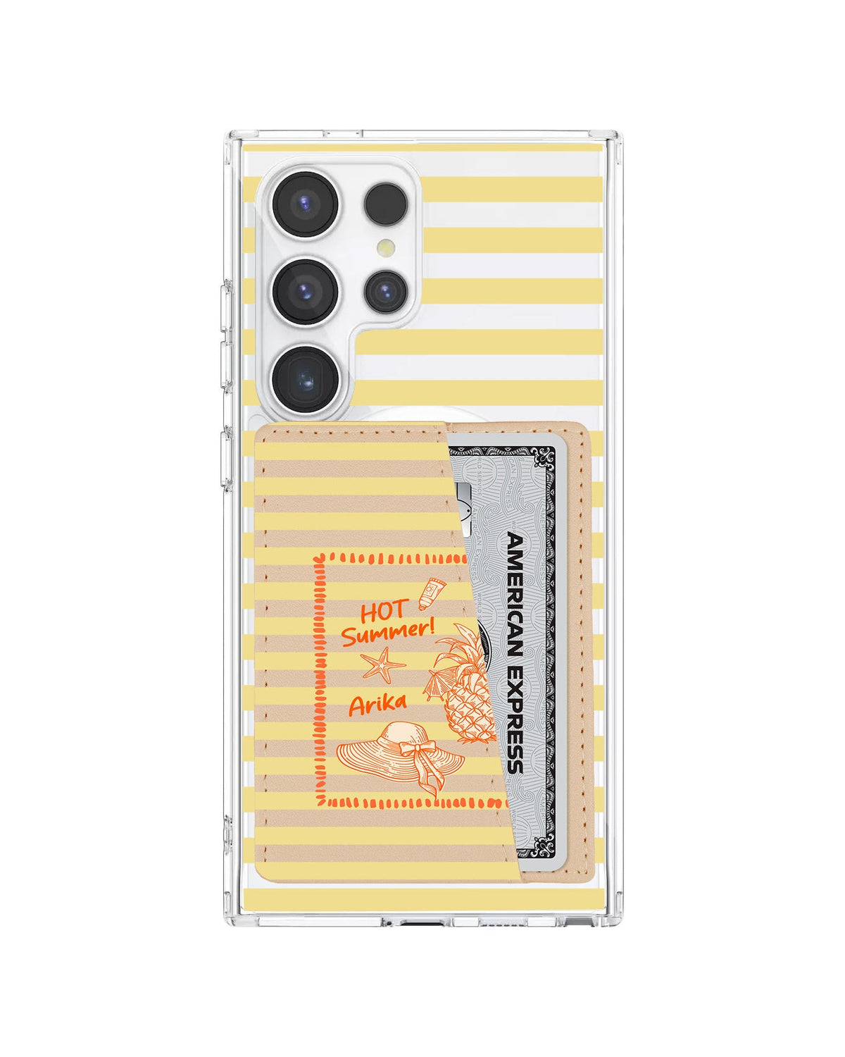Android Leather Wallet Case - Tropical Glow