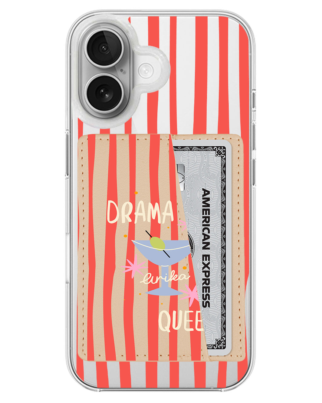 iPhone Leather Wallet Case - Drama Queen