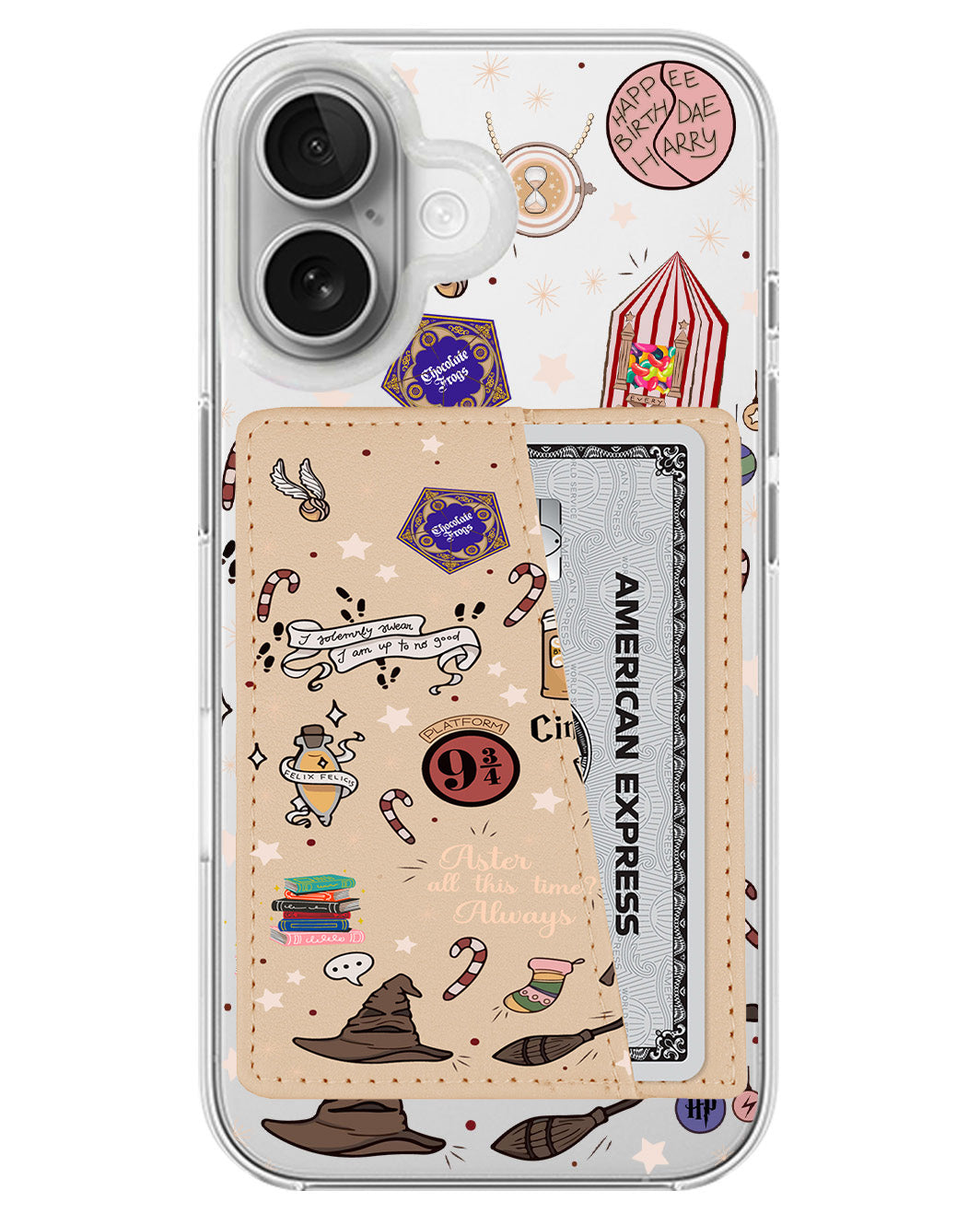 iPhone Leather Wallet Case - Magic Potter