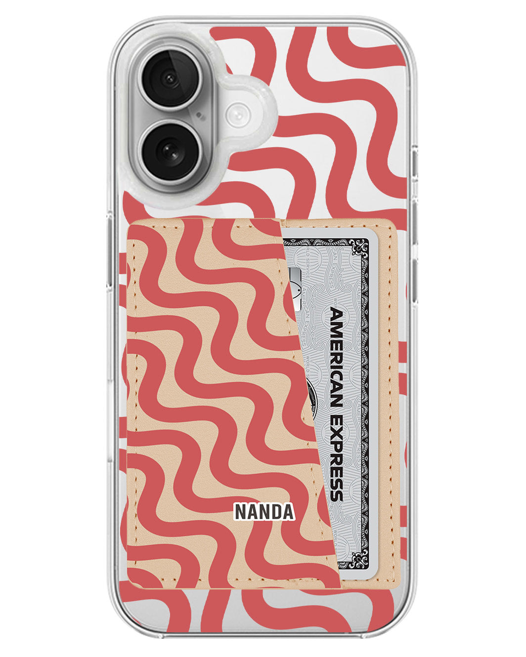 iPhone Leather Wallet Case - Scarlet Groove