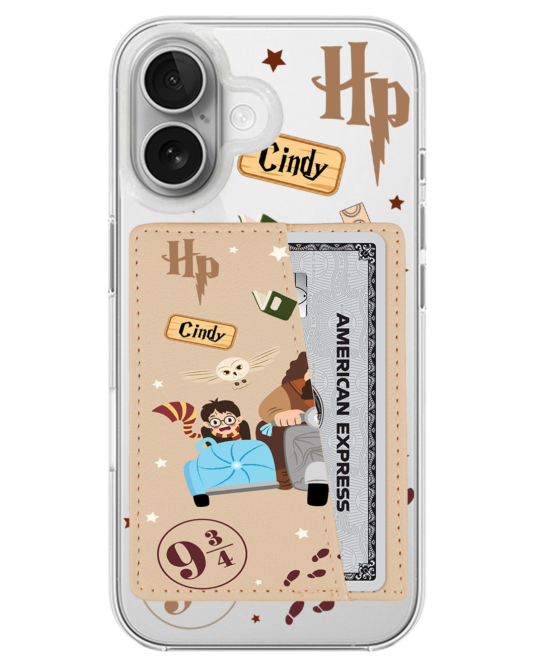 iPhone Leather Wallet Case - Harry & Hagrid