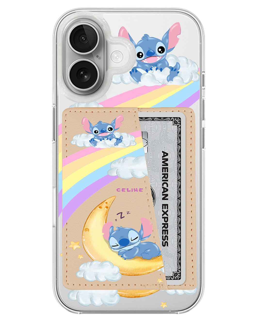 iPhone Leather Wallet Case - Sleepy Stitch