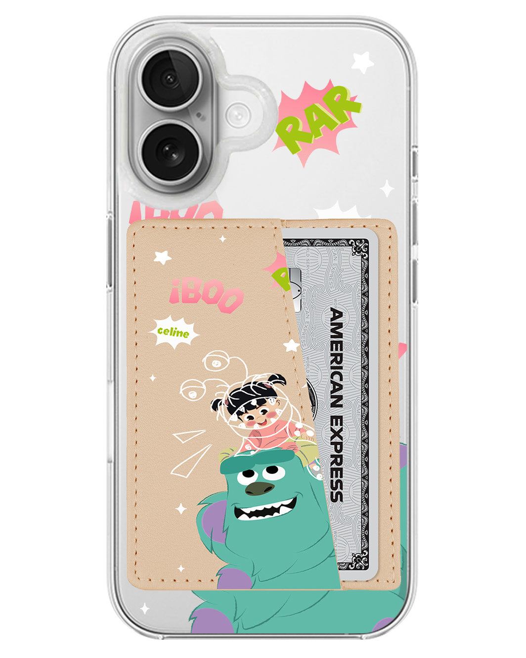 iPhone Leather Wallet Case - Monster Boo