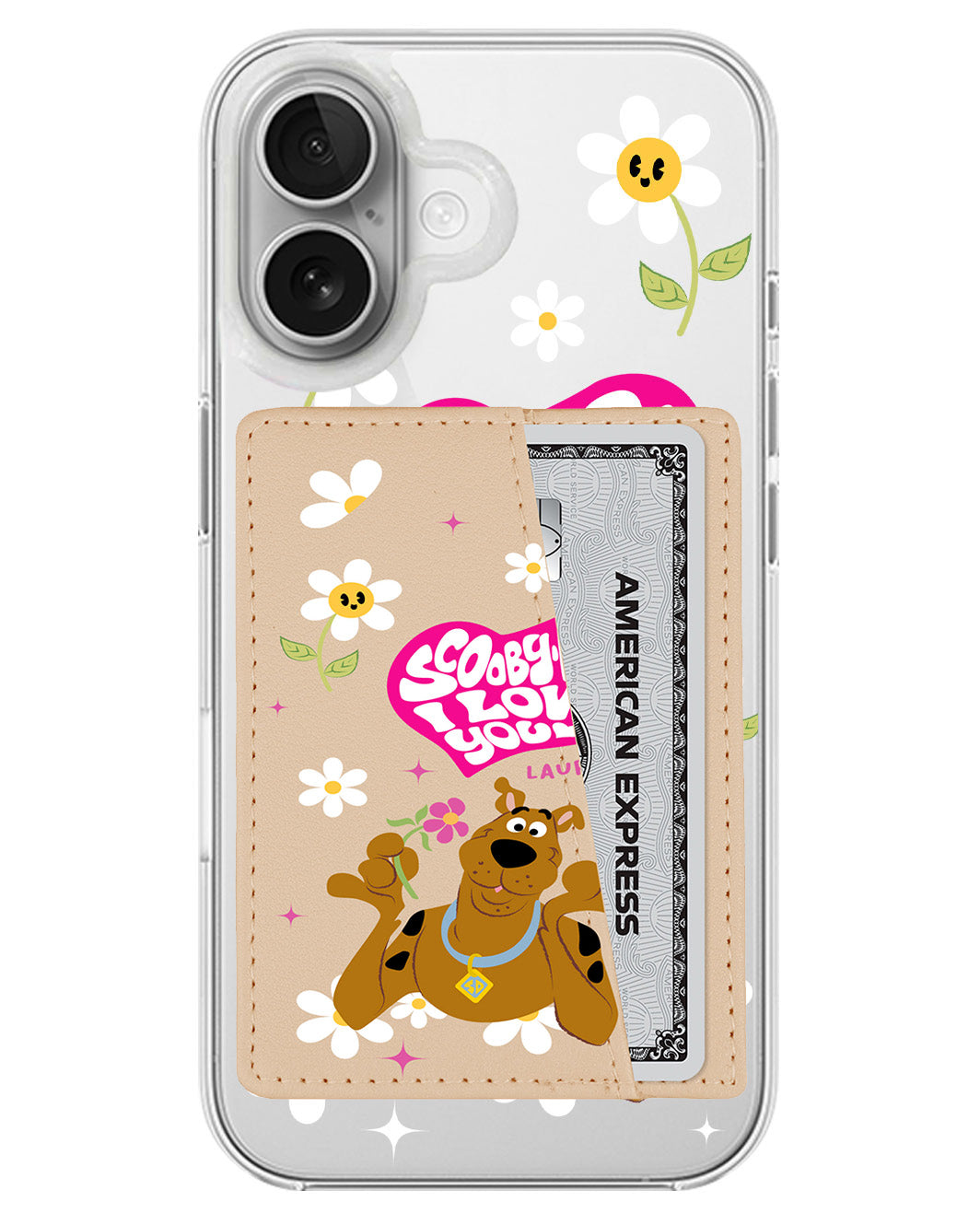 iPhone Leather Wallet Case - Scooby Love You
