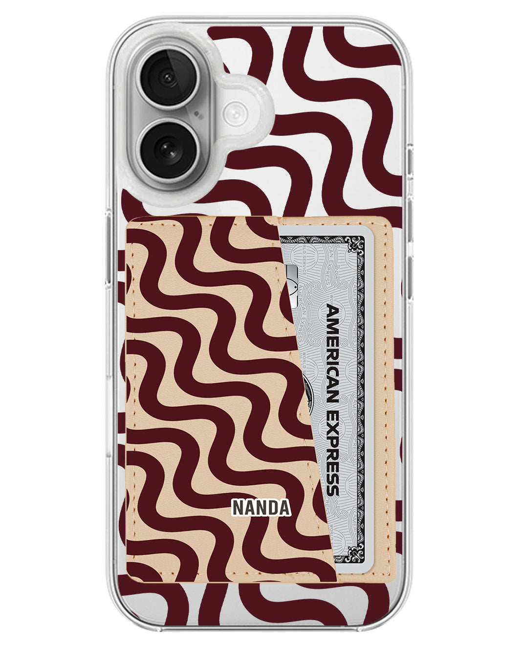 iPhone Leather Wallet Case - Chocolate Groove