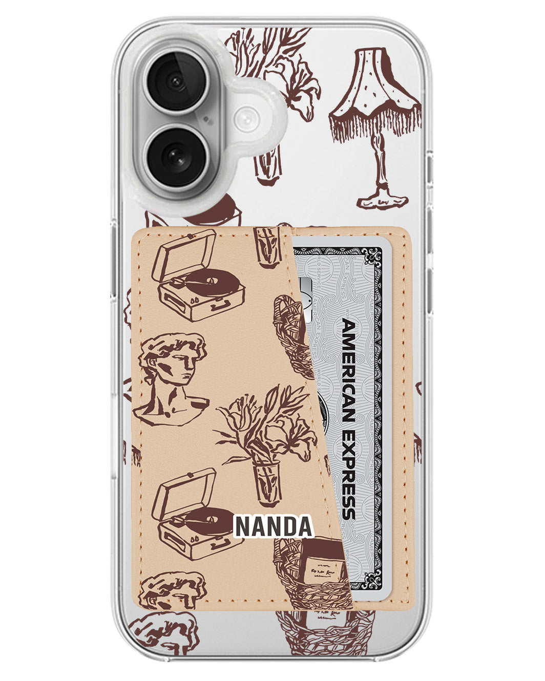 iPhone Leather Wallet Case - Antique Corners