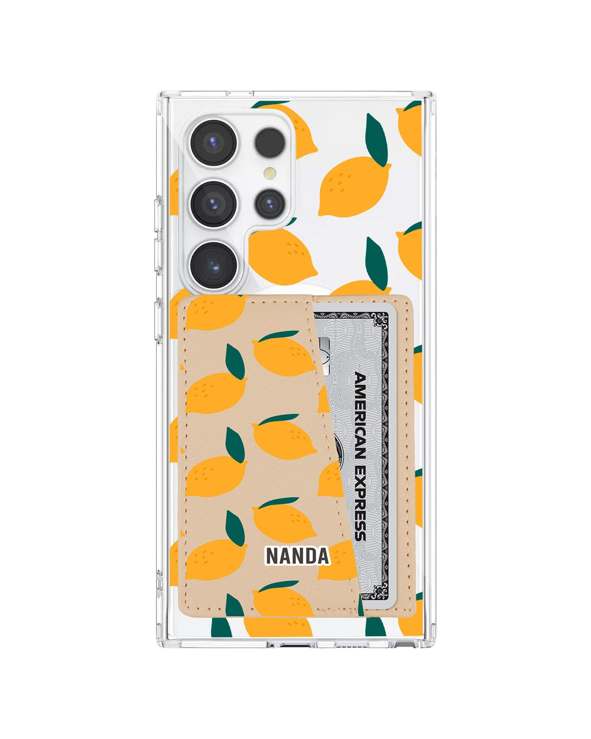 Android Leather Wallet Case - Lemon Zest