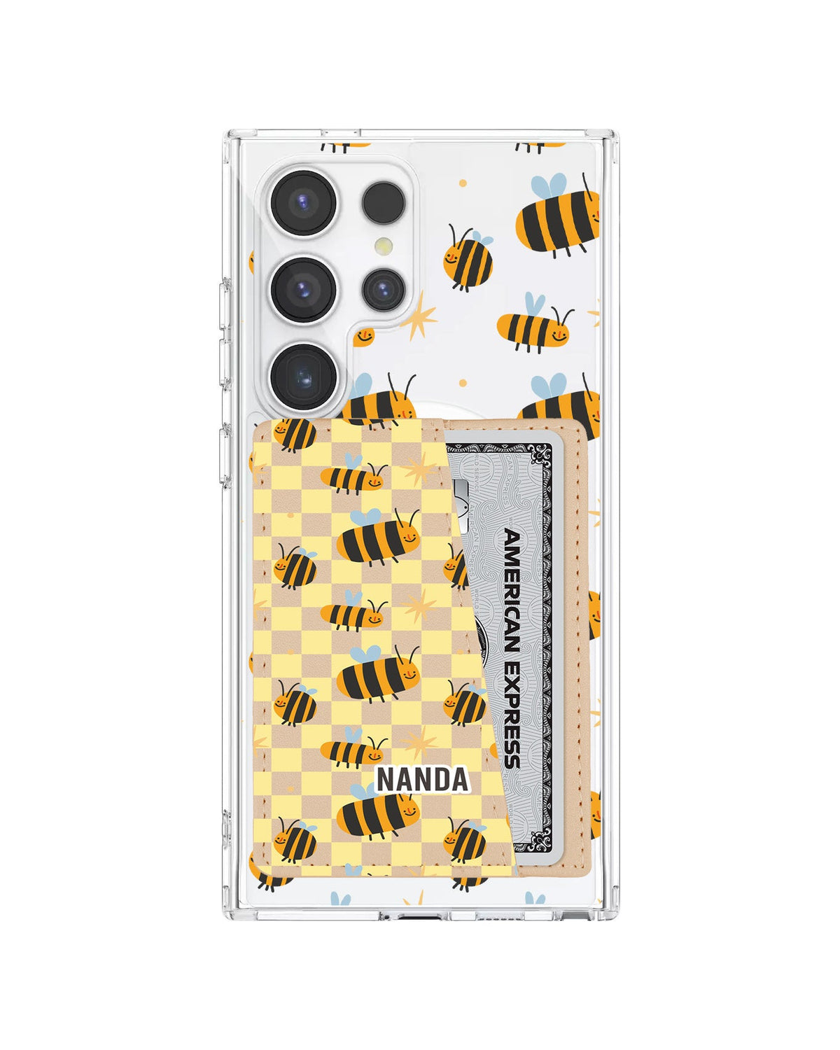 Android Leather Wallet Case - Bee Happy