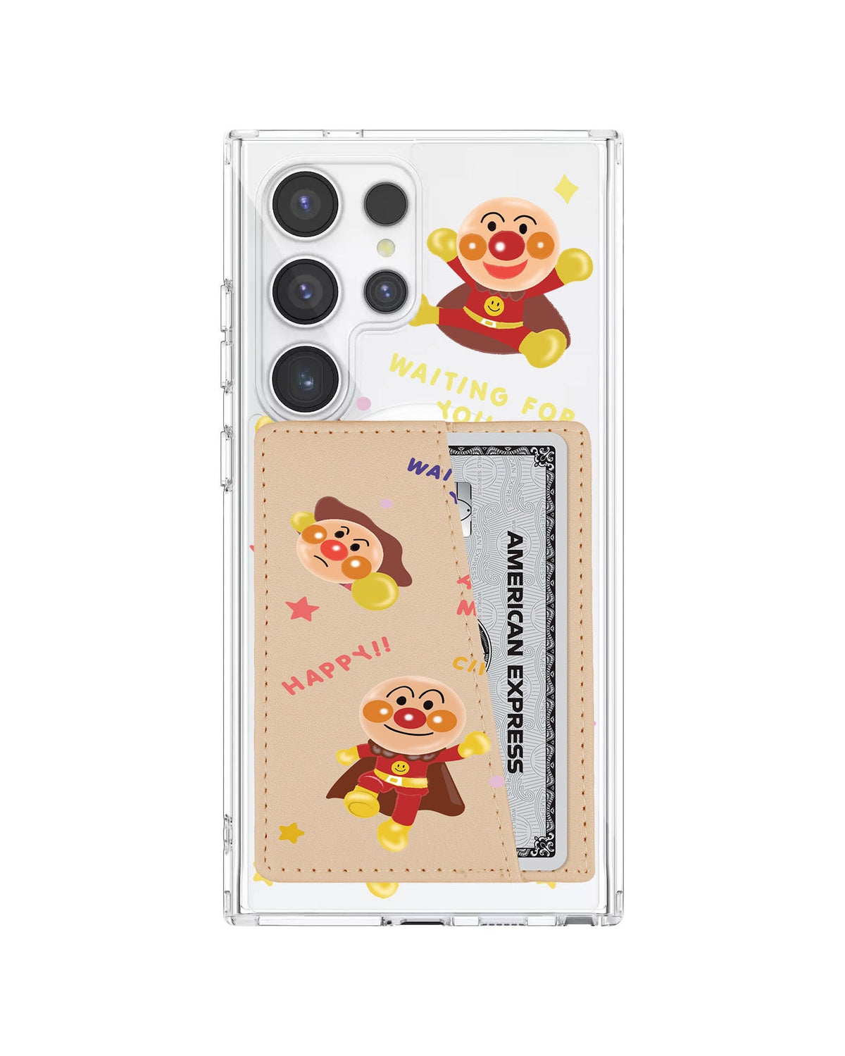 Android Leather Wallet Case - Waiting For U Anpanman