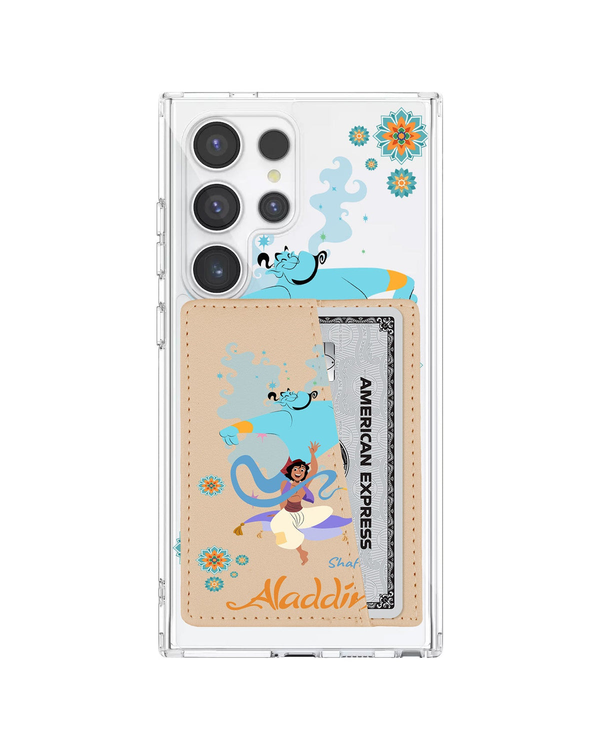 Android Leather Wallet Case - Aladdin And Genie