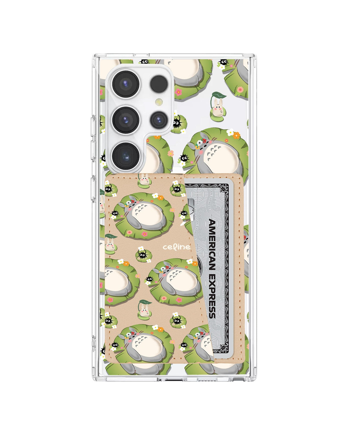 Android Leather Wallet Case - Totoro Pattern