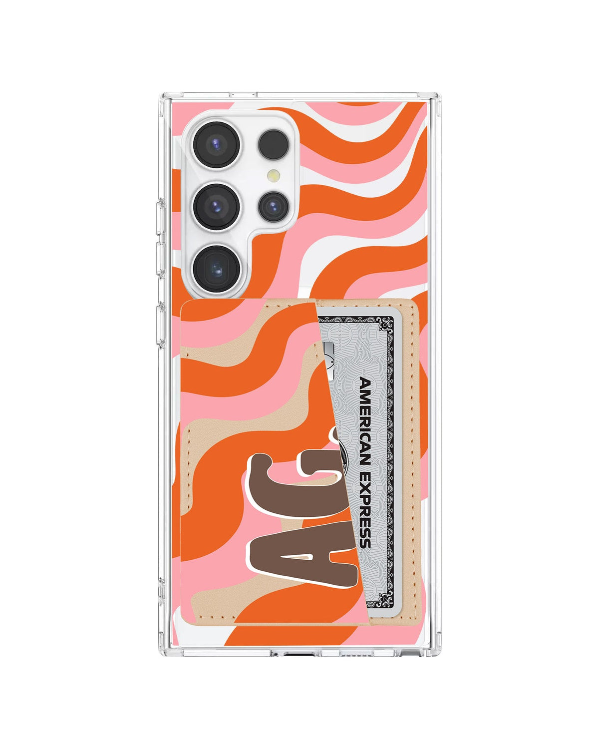 Android Leather Wallet Case - Tangerine Twist