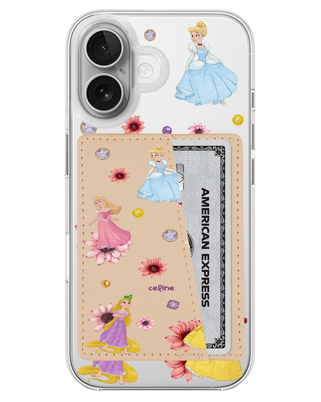iPhone Leather Wallet Case - Disney Princess