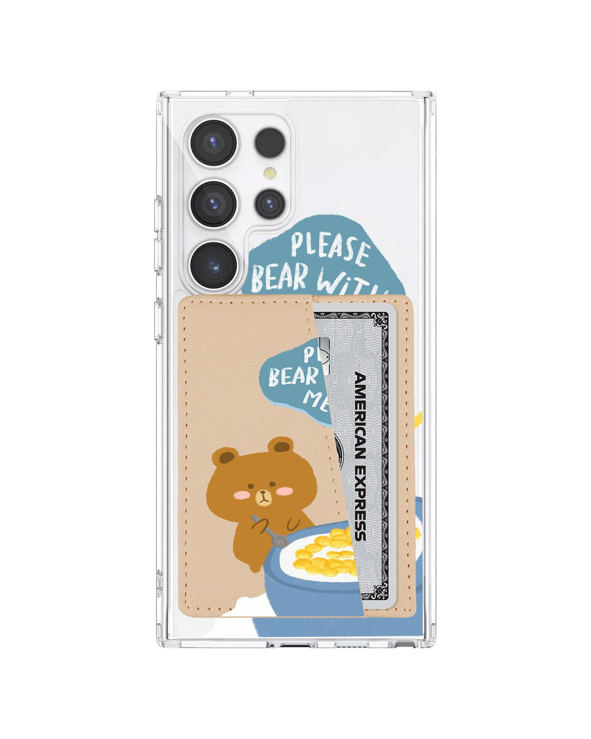 Android Leather Wallet Case - Bear Cereal
