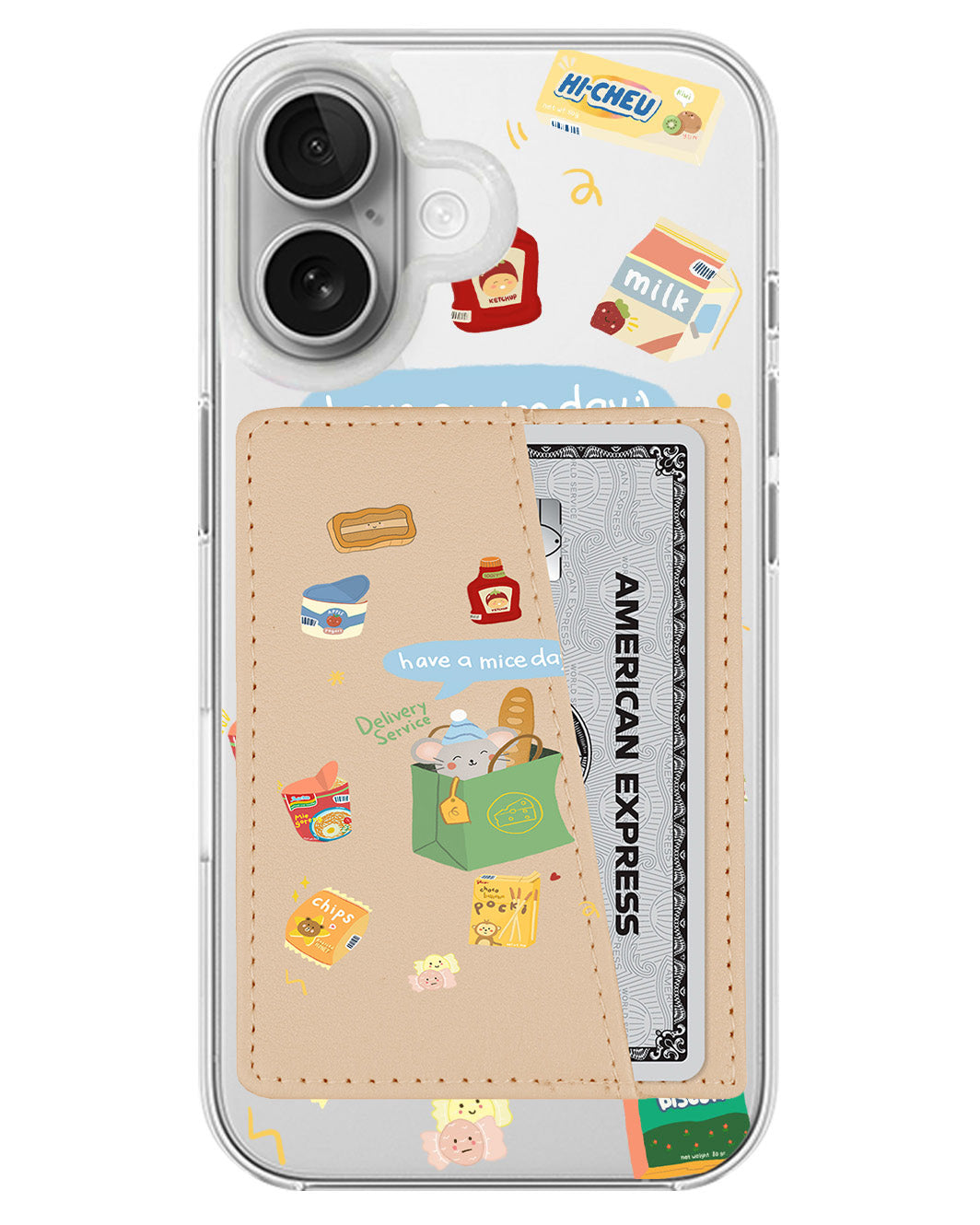 iPhone Leather Wallet Case - Have A Mice Day