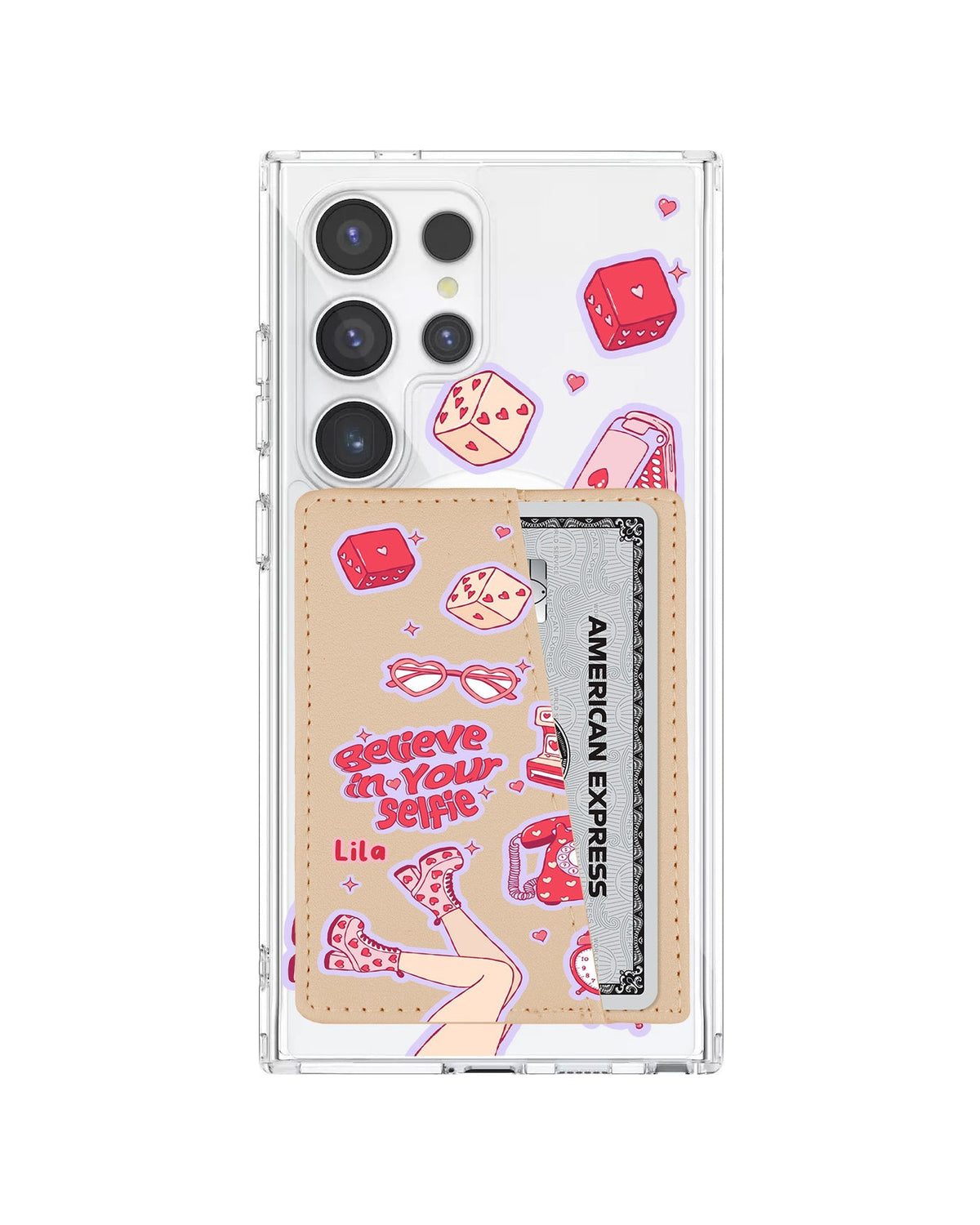 Android Leather Wallet Case - Glam Girl