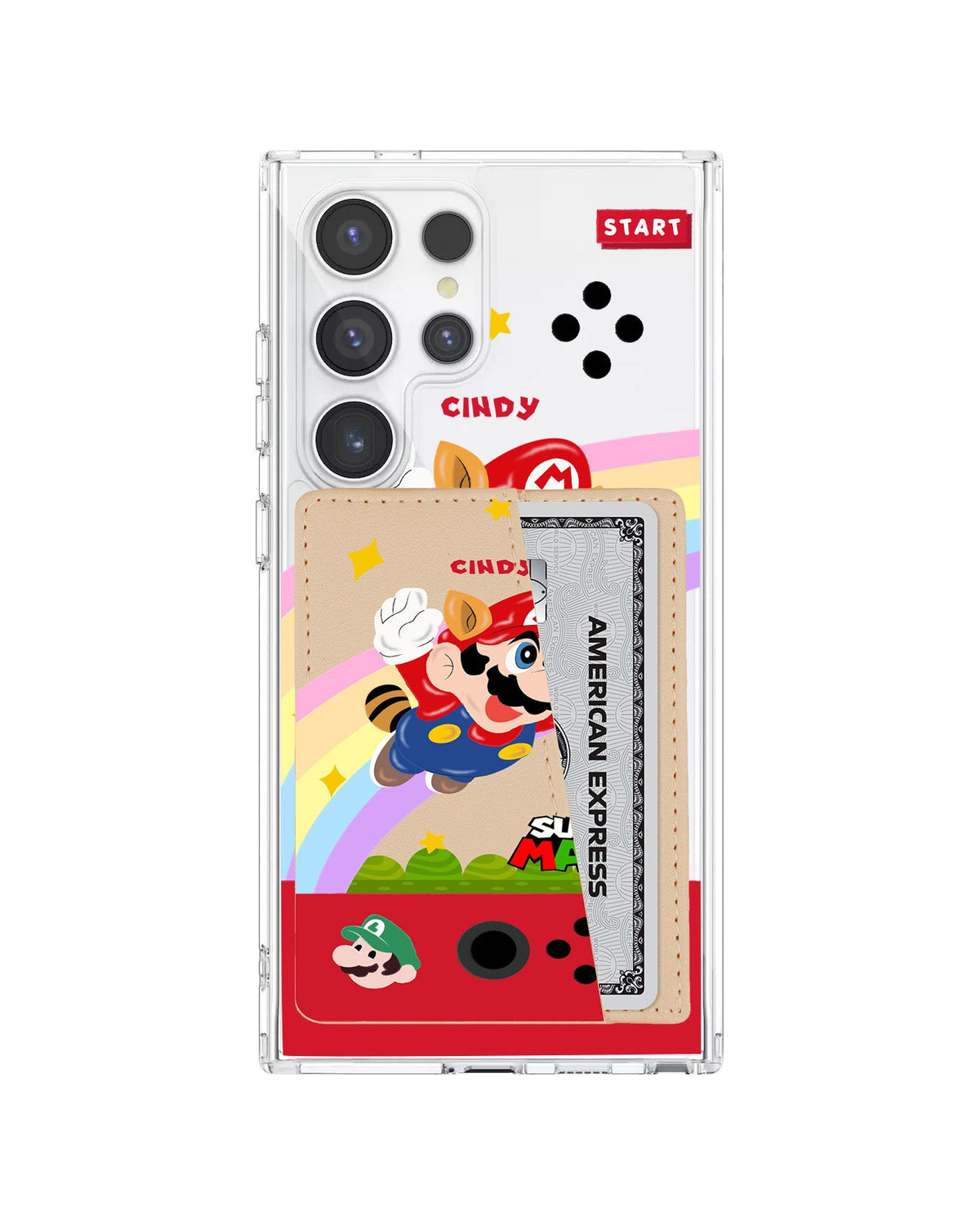 Android Leather Wallet Case - Super Swing Mario