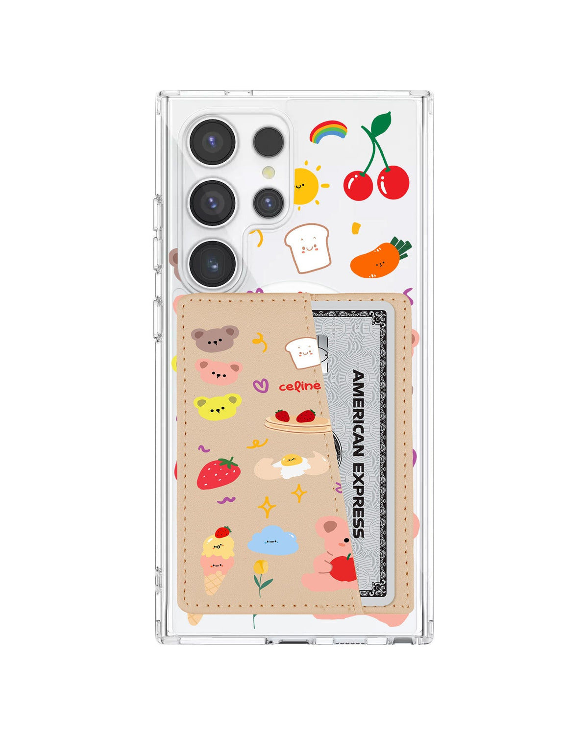 Android Leather Wallet Case - Breakfast Time