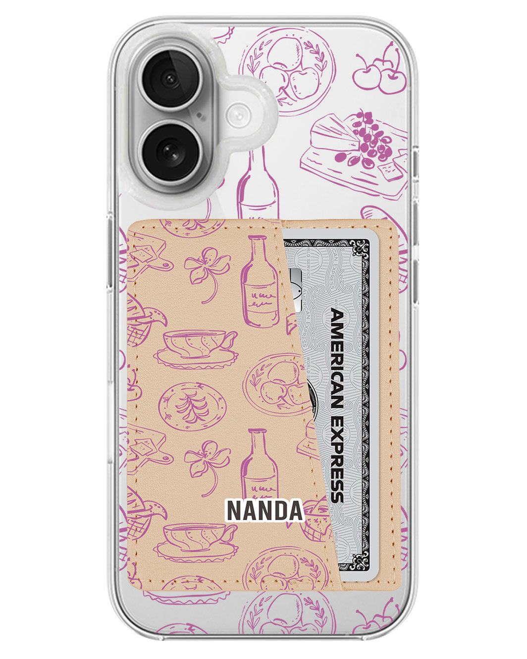 iPhone Leather Wallet Case - Tea & Treats