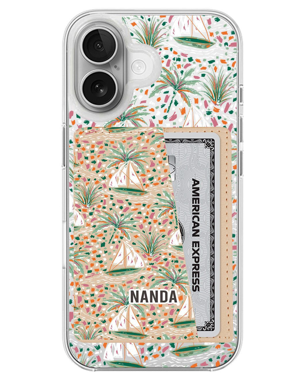 iPhone Leather Wallet Case - Sea Canvas