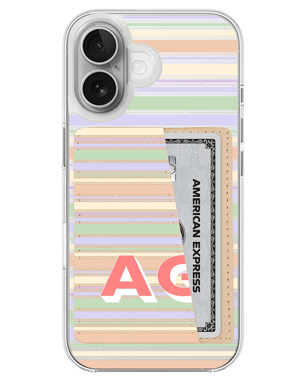 iPhone Leather Wallet Case - Dreamy Pastels 2