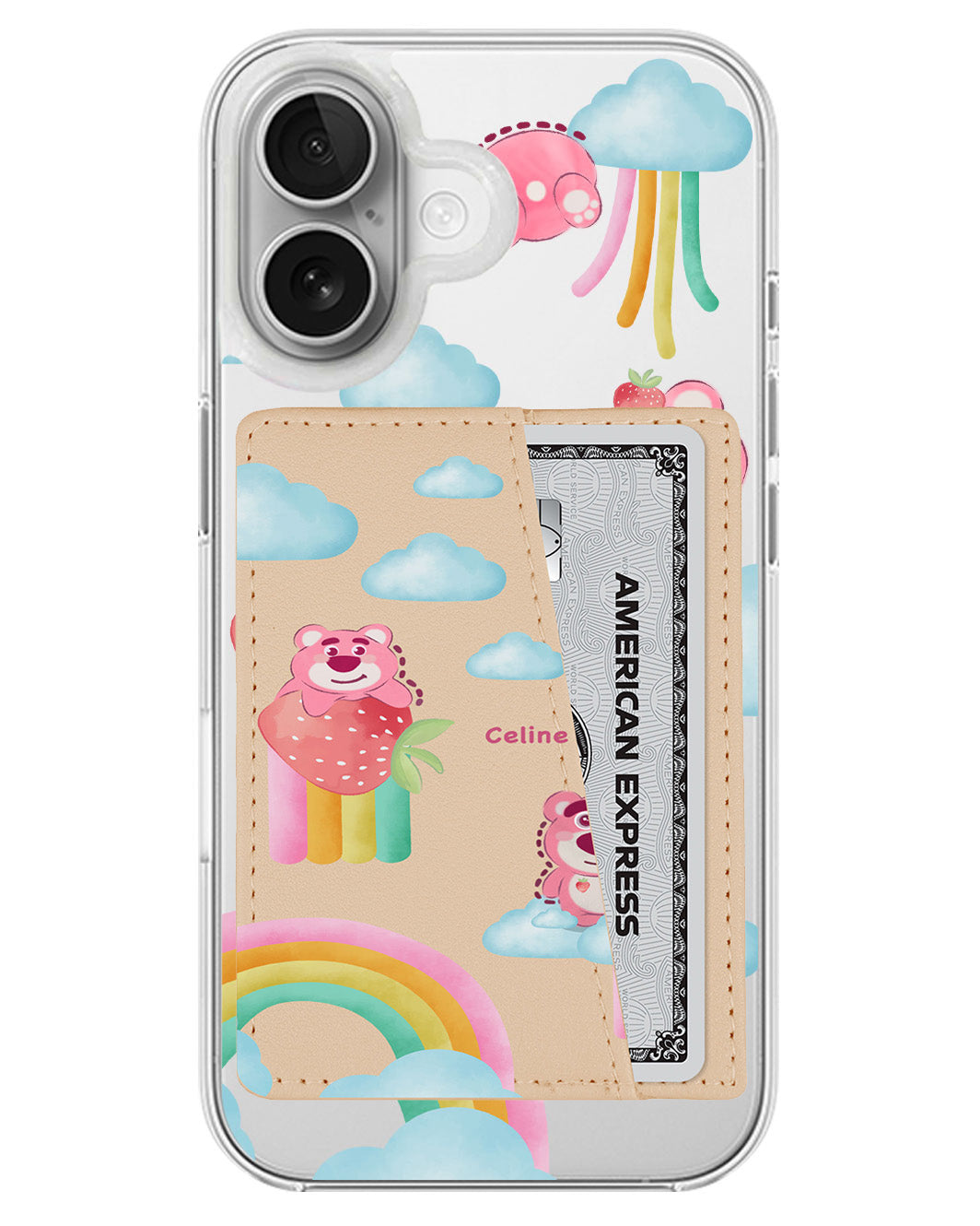 iPhone Leather Wallet Case - Lotso Rainbow