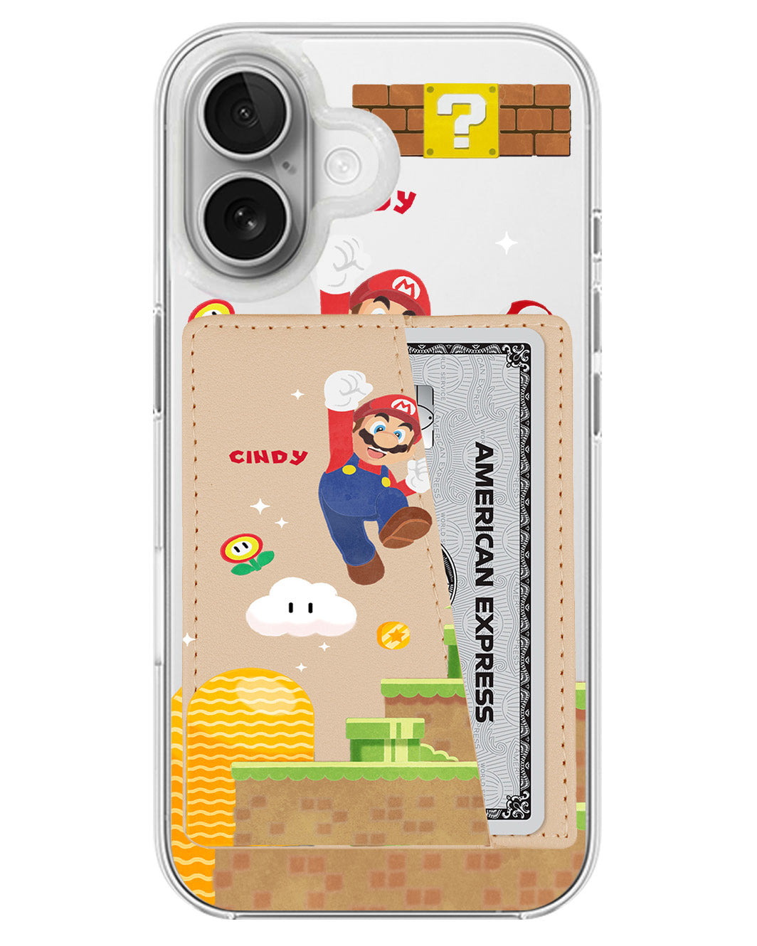 iPhone Leather Wallet Case - Its Me Mario