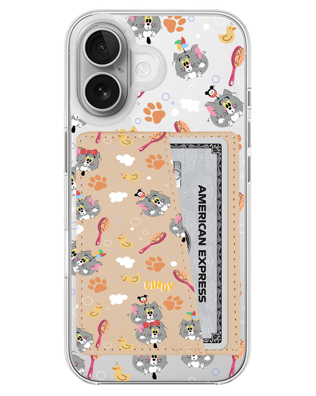 iPhone Leather Wallet Case - Tom The Cat