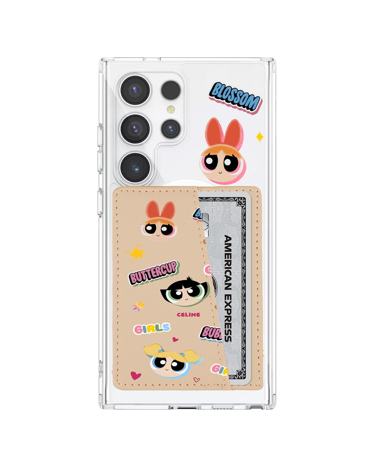 Android Leather Wallet Case - Power Puff Girls