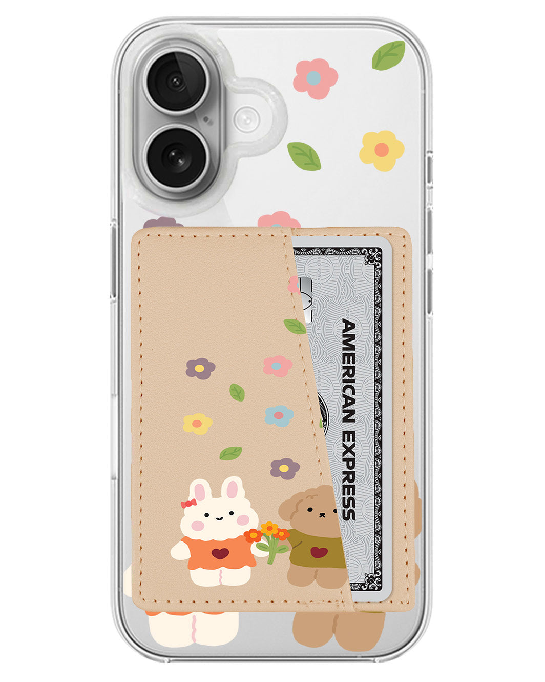 iPhone Leather Wallet Case - Flower Date