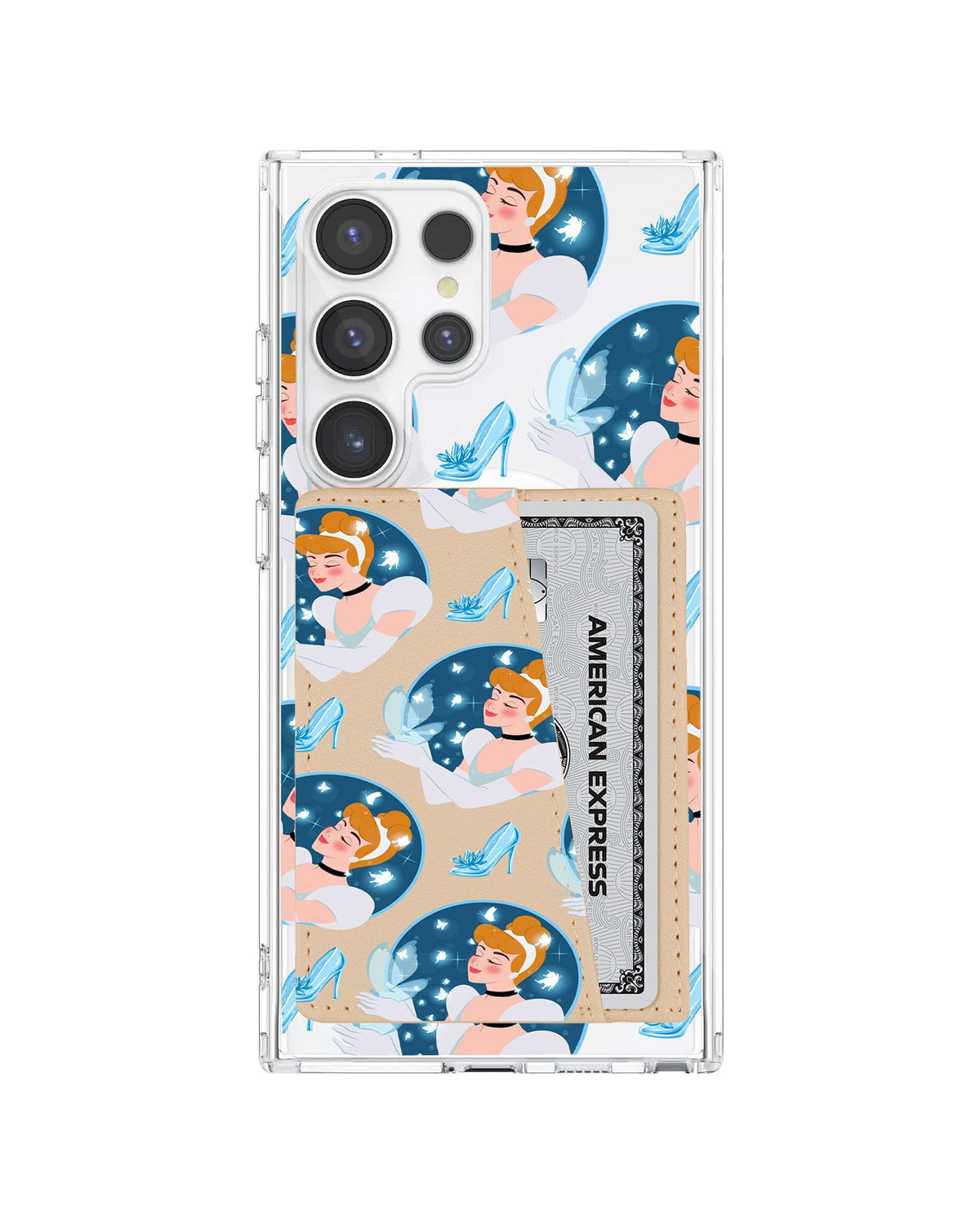 Android Leather Wallet Case - Cinderella Pattern