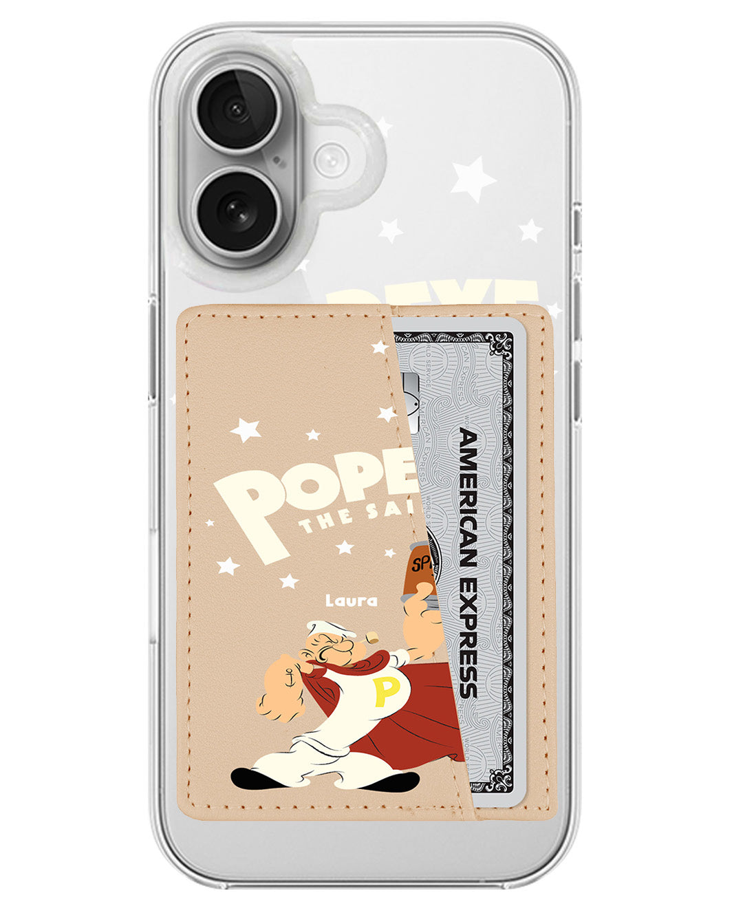 iPhone Leather Wallet Case - Popeye The Sailor