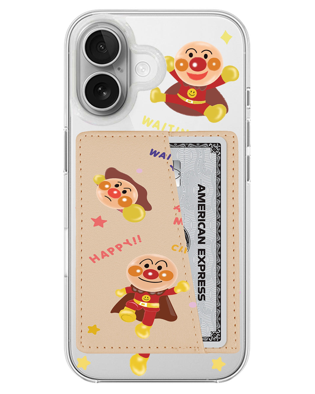 iPhone Leather Wallet Case - Waiting For U Anpanman
