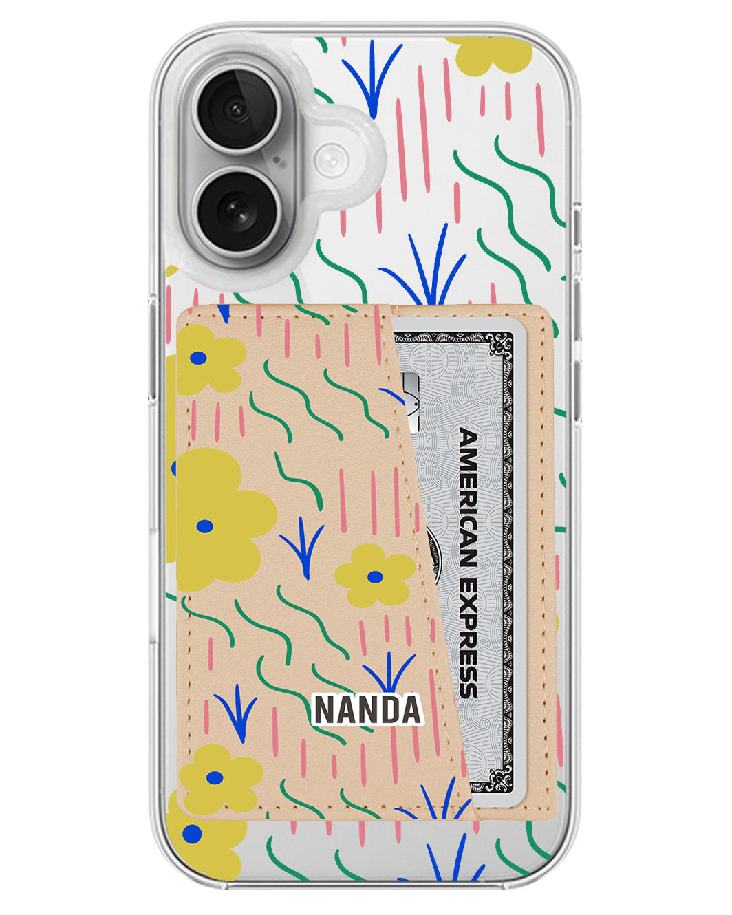 iPhone Leather Wallet Case - Scarlet Garden
