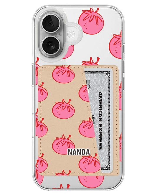 iPhone Leather Wallet Case - Tomato Pop
