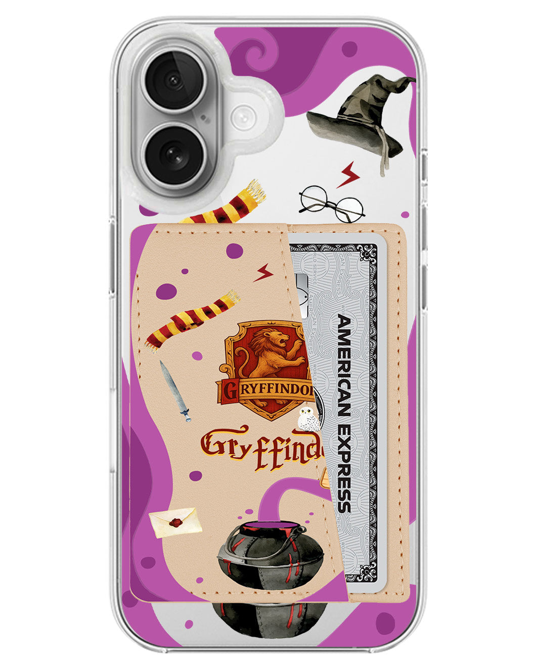 iPhone Leather Wallet Case - Gryffindor
