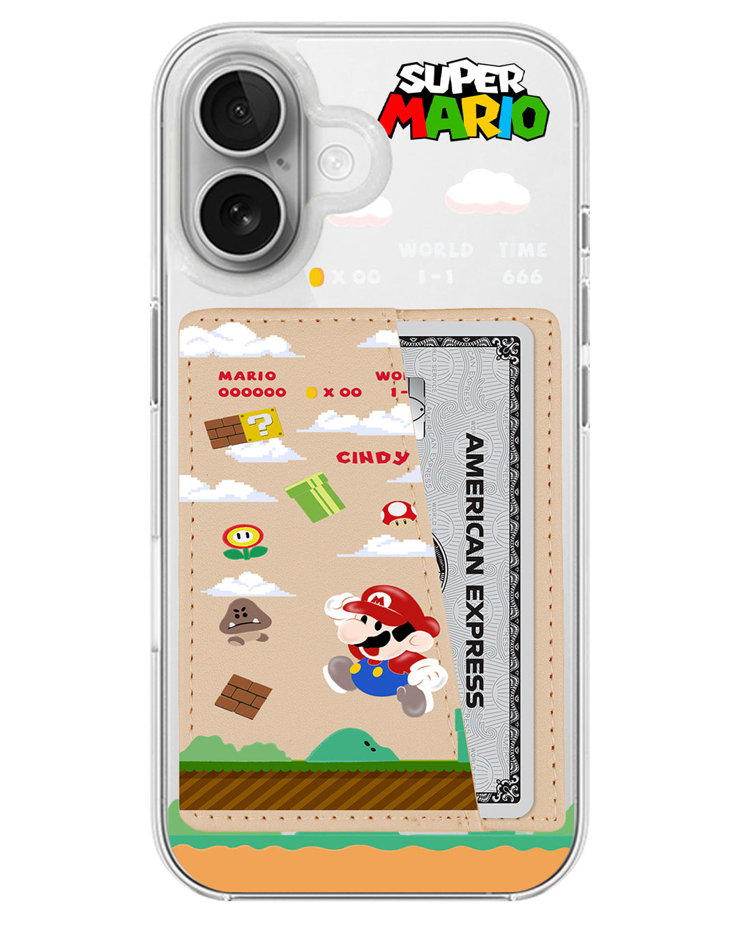 iPhone Leather Wallet Case - Play Mario