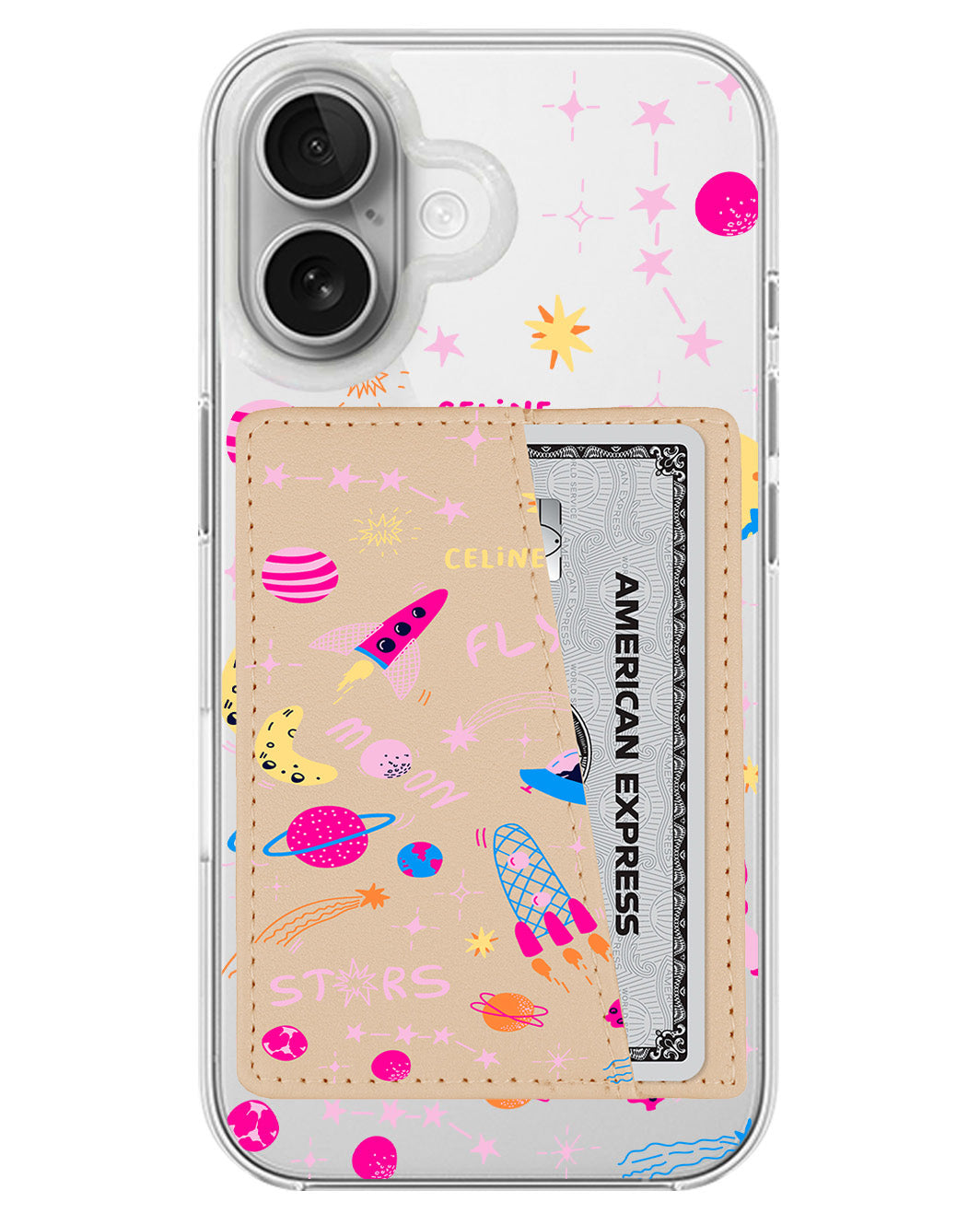 iPhone Leather Wallet Case - Happy Space