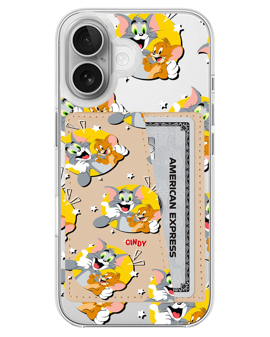 iPhone Leather Wallet Case - Tom And Jerry