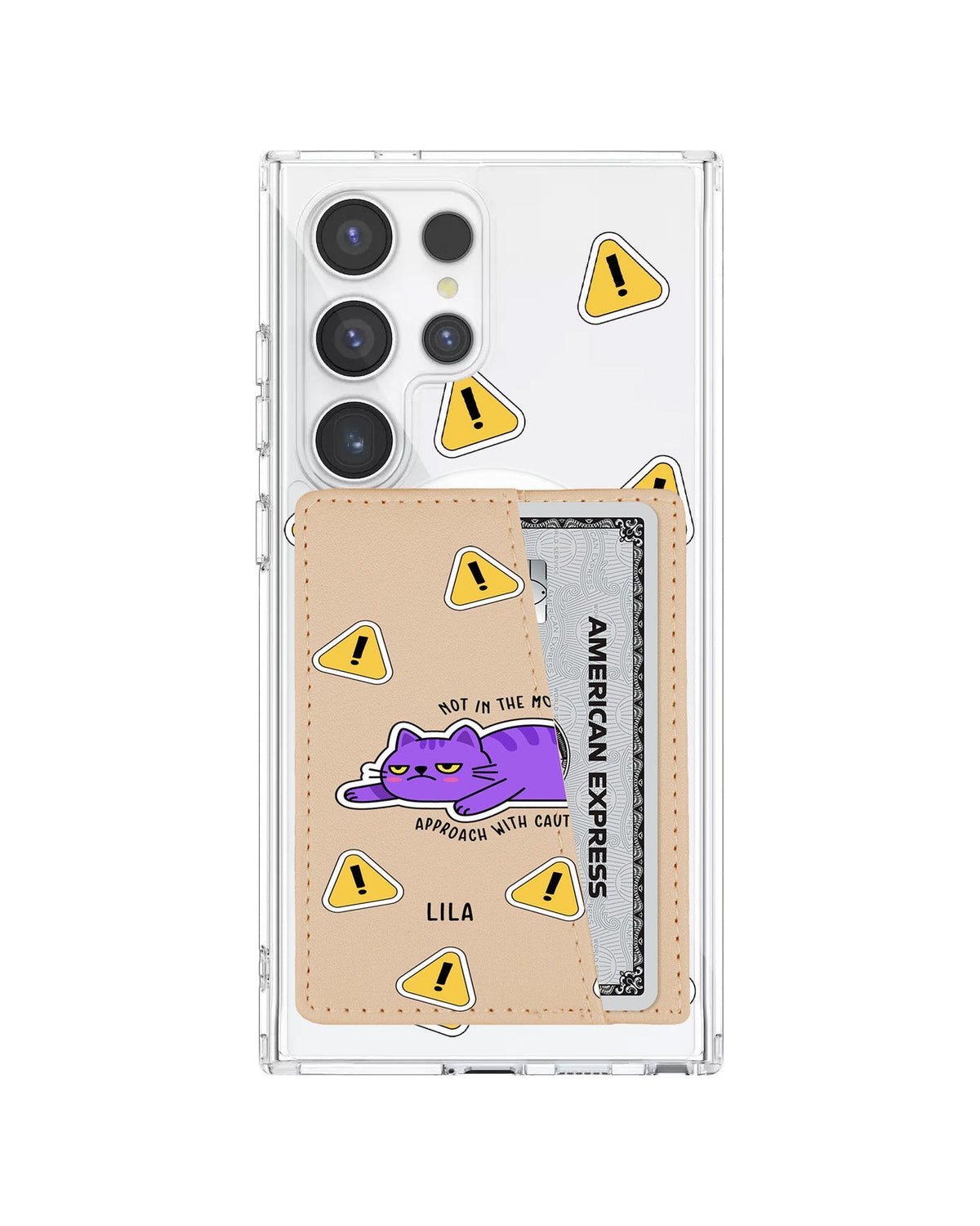 Android Leather Wallet Case - Grumpy Cat