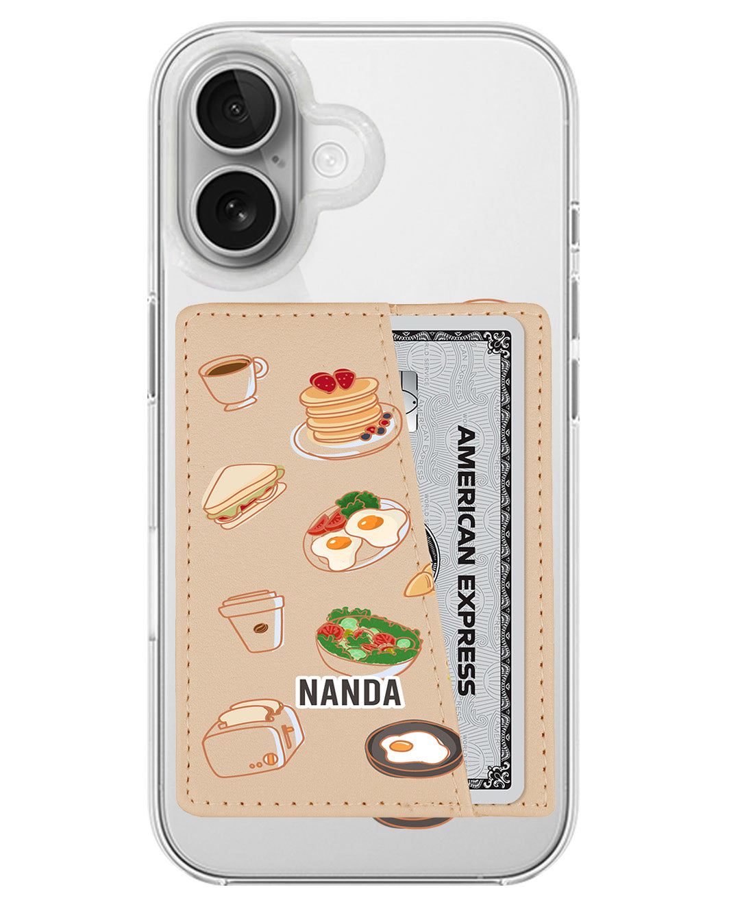 iPhone Leather Wallet Case - Morning Munchies